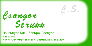 csongor strupp business card
